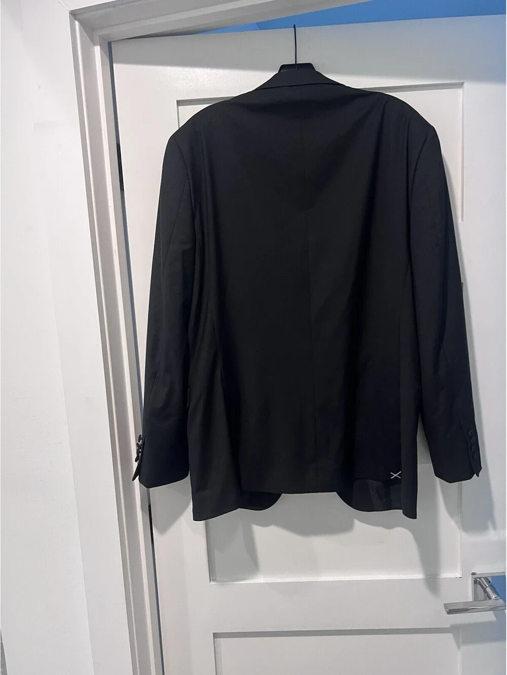 $425 Zanetti  Jacket Tuxedo Black Men’s 46 R NEW